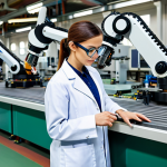 **

"A professional female engineer in a fully clothed, modest lab coat and safety glasses, inspecting a complex automated assembly line in a modern factory.  Robotic arms are welding components.  Bright, clean environment.  Safe for work, appropriate content, perfect anatomy, correct proportions, natural pose, professional photograph, high quality, well-formed hands, proper finger count, natural body proportions, professional attire."

**