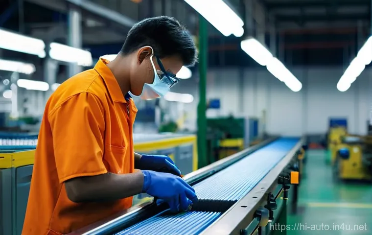 공장자동화 트러블슈팅 사례 모음 - **Prompt 1: Factory Sensor Troubleshooting**
    "A wide shot of a brightly lit, modern factory floo...