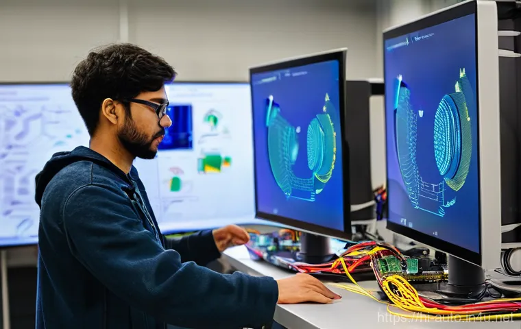 공장자동화 관련 직업군 분석 - **Prompt for "Data Science and AI Collaboration in a Smart Control Room"**:
    "A dynamic and vibra...