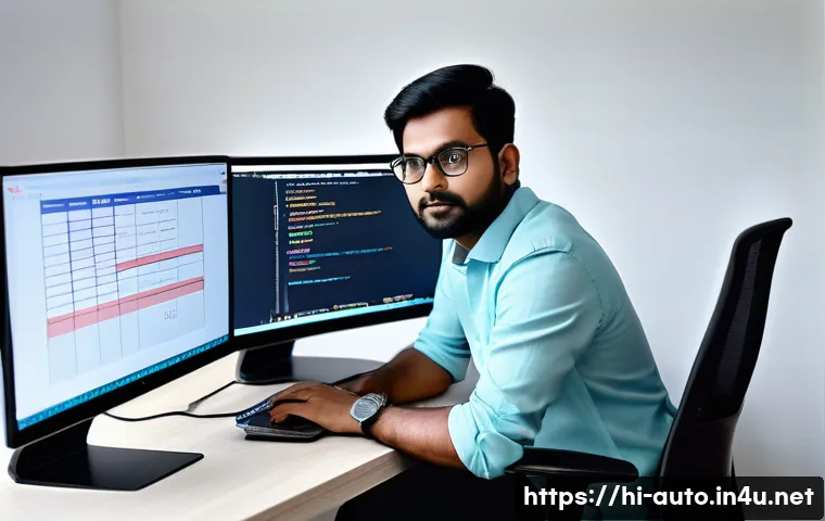 자동화 엔지니어 프리랜서로 활동하기 - A professional Indian freelance automation engineer working at a modern home office, wearing smart c...